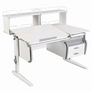 Парта Дэми СУТ-25-04Д2 120 см раздельная с тумбой и надстройками Парта Дэми СУТ-25-04Д2 120 см раздельная с тумбой и надстройками