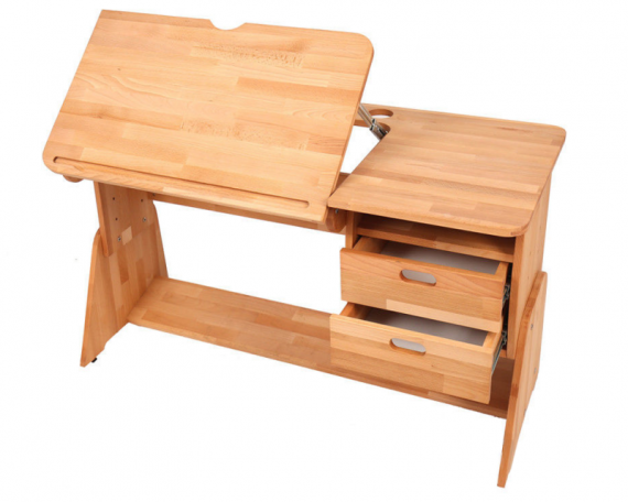 Парта Школярик С 412-1 тумба справа бук (выставочный образец)